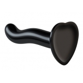 Черный фаллоимитатор-насадка Strap-On-Me P G spot Dildo size S - 16,4 см. - Strap-on-me - купить с доставкой в Камышине