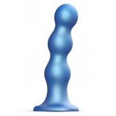 Голубая насадка Strap-On-Me Dildo Plug Balls size L - Strap-on-me - купить с доставкой в Камышине