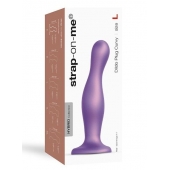 Фиолетовая насадка Strap-On-Me Dildo Plug Curvy size L - Strap-on-me - купить с доставкой в Камышине