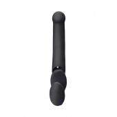 Черный безремневой вибрострапон Silicone Bendable Strap-On - size XL - Strap-on-me - купить с доставкой в Камышине
