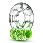 Зеленое эрекционное виброкольцо Arouser Vibrating C-Ring - Blush Novelties - в Камышине купить с доставкой