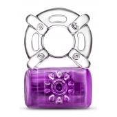 Фиолетовое эрекционное виброкольцо One Night Stand Vibrating C-Ring - Blush Novelties - в Камышине купить с доставкой