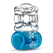 Синее эрекционное виброкольцо One Night Stand Vibrating C-Ring - Blush Novelties - в Камышине купить с доставкой