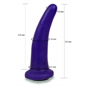 Фиолетовая гладкая изогнутая насадка-плаг - 13,3 см. - LOVETOY (А-Полимер) - купить с доставкой в Камышине