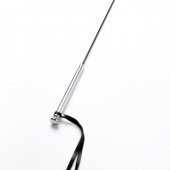 Черный кожаный стек с гладкой ручкой - 55 см. - Crazy Handmade - купить с доставкой в Камышине