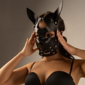 Черная маска  Собака  с ушками - Crazy Handmade - купить с доставкой в Камышине