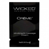 Крем для массажа и мастурбации Wicked Stroking and Massage Creme - 3 мл. - Wicked - купить с доставкой в Камышине