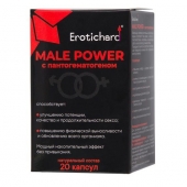 Капсулы для мужчин Erotichard male power с пантогематогеном - 20 капсул (0,370 гр.) - Erotic Hard - купить с доставкой в Камышине