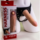 Страпон Харнесс из трусиков и насадки-фаллоса - 17,5 см. - LOVETOY (А-Полимер) - купить с доставкой в Камышине