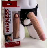 Насадка-фаллос в комплекте с трусиками Harness - 21,6 см. - LOVETOY (А-Полимер) - купить с доставкой в Камышине