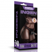 Женский темнокожий страпон Easy Strapon Set 7 Inch - 18 см. - Lovetoy - купить с доставкой в Камышине