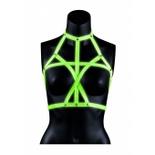 Портупея Bra Harness с неоновым эффектом - размер L-XL - Shots Media BV - купить с доставкой в Камышине