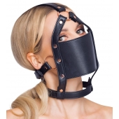 Черный намордник с кляпом-шаром Head Harness With A Gag - Orion - купить с доставкой в Камышине