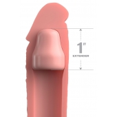 Телесная насадка-удлинитель 1 Inch Silicone X-tension - 17,8 см. - Pipedream - в Камышине купить с доставкой