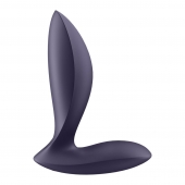 Фиолетовый анальный вибростимулятор Power Plug - Satisfyer - в Камышине купить с доставкой