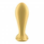 Золотистый анальный вибростимулятор Intensity Plug - Satisfyer - в Камышине купить с доставкой