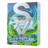 Презервативы Sagami Xtreme Mint с ароматом мяты - 3 шт. - Sagami - купить с доставкой в Камышине