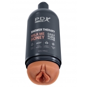 Мастурбатор-вагина цвета карамели Shower Therapy Milk Me Honey - Pipedream - в Камышине купить с доставкой