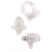 Набор из 3 прозрачных эрекционных колец с вибрацией Teasers Ring Kit - Chisa - в Камышине купить с доставкой