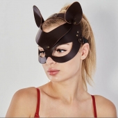 Коричневая кожаная маска  Кошечка - Sitabella - купить с доставкой в Камышине