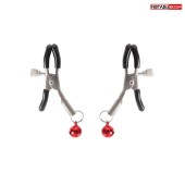 Серебристые зажимы на соски с шариками - Notabu - купить с доставкой в Камышине