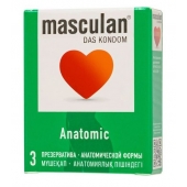 Презервативы анатомической формы Masculan Anatomic - 3 шт. - Masculan - купить с доставкой в Камышине