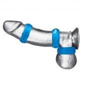 Комплект из трех голубых колец для эрекции 3-Pack Nuts   Bolts Stretch Cock Ring Set - BlueLine - в Камышине купить с доставкой