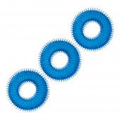 Комплект из трех голубых колец для эрекции 3-Pack Ultra-Stim Stretch Cock Rings - BlueLine - в Камышине купить с доставкой