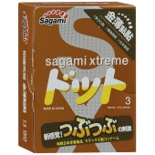 Презервативы Sagami Xtreme FEEL UP с точечной текстурой и линиями прилегания - 3 шт. - Sagami - купить с доставкой в Камышине