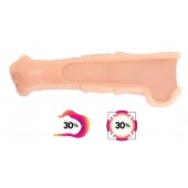 Телесная фантазийная насадка на член Cock Sleeve Size L - KOKOS - в Камышине купить с доставкой