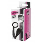 Черное эрекционное кольцо с анальной пробкой Anal Plug With Cockring - Dream Toys - в Камышине купить с доставкой
