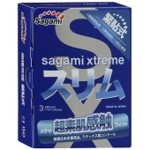 Розовые презервативы Sagami Xtreme FEEL FIT 3D - 3 шт. - Sagami - купить с доставкой в Камышине