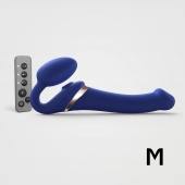 Синий безремневой страпон Multi Orgasm Size M с клиторальной стимуляцией - Strap-on-me - купить с доставкой в Камышине