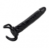 Чёрная насадка-фаллос для двойного проникновения INFLATABLE DILDO SLIM DONG  - 13,5 см. - Toyz4lovers - в Камышине купить с доставкой