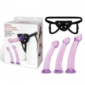 Тренировочный набор с тремя насадками Pegging Training Set - Lux Fetish - купить с доставкой в Камышине