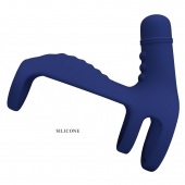 Синяя вибронасадка на пенис Vibrating Penis Sling - Baile - в Камышине купить с доставкой