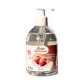 Лубрикант на водной снове Love Protection Strawberry с ароматом клубники - 300 мл. - Lola Games - купить с доставкой в Камышине