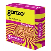 Презервативы с анестетиком для продления удовольствия Ganzo Long Love - 3 шт. - Ganzo - купить с доставкой в Камышине