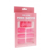 Набор из 7 розовых насадок на пенис ONE-A-DAY PENIS SLEEVES PINK - Seven Creations - в Камышине купить с доставкой