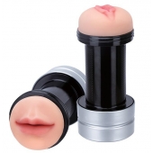 Двусторонний мастурбатор REALSTUFF 2 IN 1 HUMMER MOUTH   VAGINA - ротик и вагина - Dream Toys - в Камышине купить с доставкой