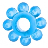 Голубая гелевая насадка-цветок - Toyfa Basic - в Камышине купить с доставкой