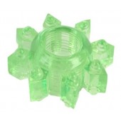 Зеленое эрекционное кольцо-звезда - Toyfa Basic - в Камышине купить с доставкой