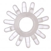 Прозрачное гелевое эрекционное кольцо с шипиками - Toyfa Basic - в Камышине купить с доставкой