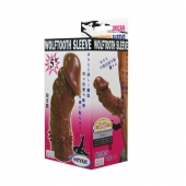 Коричневая насадка на пенис Wolftooth Sleeve - 13 см. - Baile - в Камышине купить с доставкой