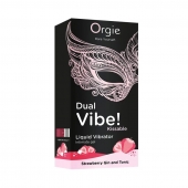 Съедобный жидкий вибратор Dual Vibe! со вкусом клубничного джина с тоником - 15 мл. - ORGIE - купить с доставкой в Камышине