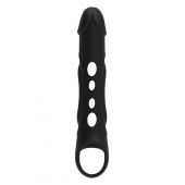Черная насадка-удлинитель Vibrating Extender With Remote с вибрацией - Dream Toys - в Камышине купить с доставкой
