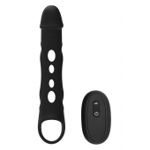 Черная насадка-удлинитель Vibrating Extender With Remote с вибрацией - Dream Toys - в Камышине купить с доставкой