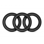 Набор из 3 черных эрекционных колец Black Small Penis Rings - Blush Novelties - в Камышине купить с доставкой
