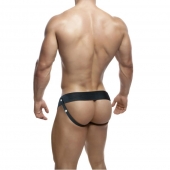 Телесный фаллопротез на черных эластичных ремнях 7 Inch Hollow Strap On - 17 см. - Blush Novelties - купить с доставкой в Камышине