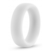 Белое люминесцентное эрекционное кольцо Silicone Glo Cock Ring - Blush Novelties - в Камышине купить с доставкой